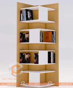 Kệ sách trang trí góc tường