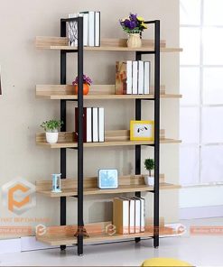 kệ gỗ khung sắt trang trí