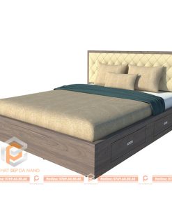 giường gỗ cao cấp 2 hộc kéo