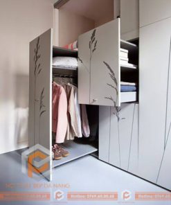 tủ quần áo 2 hộc kéo cách điệu