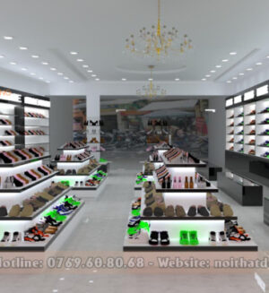 thiết kế nội thất showroom giày dép tại đà nẵng
