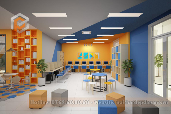 Thiết kế nội thất thư viện trường học tại Đà Nẵng