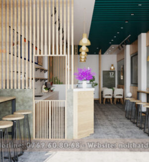 thiết kế nội thất quán trà sữa tại Đà Nẵng