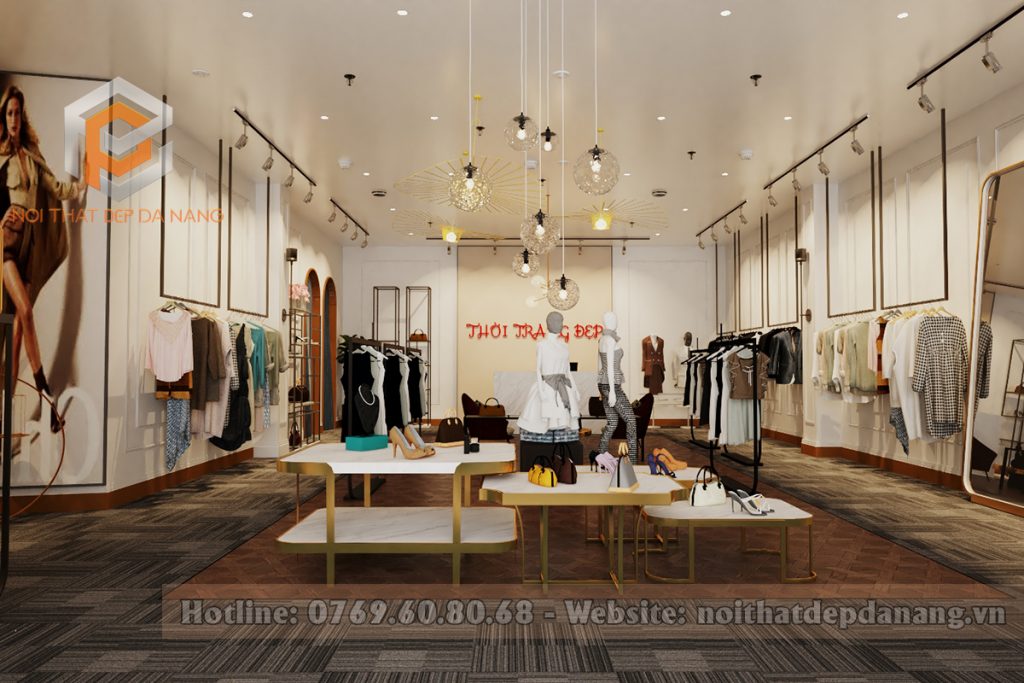 thiết kế nội thất showroom thời trang nữ tại Thanh Khê, Đà Nẵng