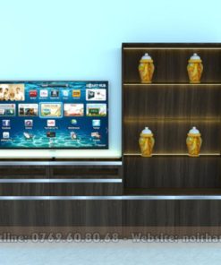 combo kệ tivi và tủ trang trí - ktt10007