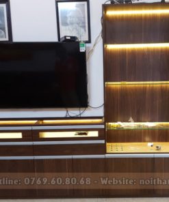 combo kệ tivi và tủ trang trí - ktt10007