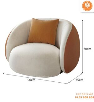 Chi tiết ghế sofa nỉ và kích thước