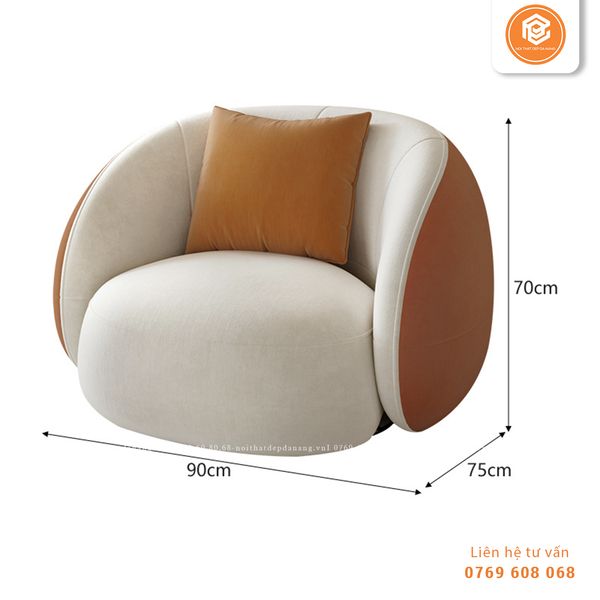Chi tiết ghế sofa nỉ và kích thước