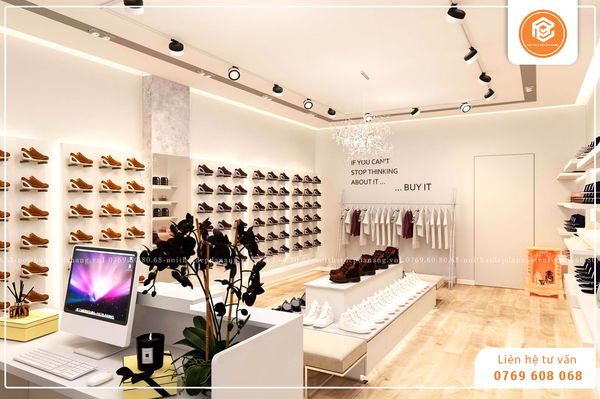 Hình ảnh hoàn thiện showroom giày đẹp tại Đà Nẵng