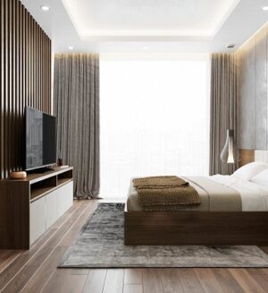 Vách ngăn phòng ngủ phù hợp với những căn hộ, nhà ở hoặc phòng trọ có diện tích nhỏ