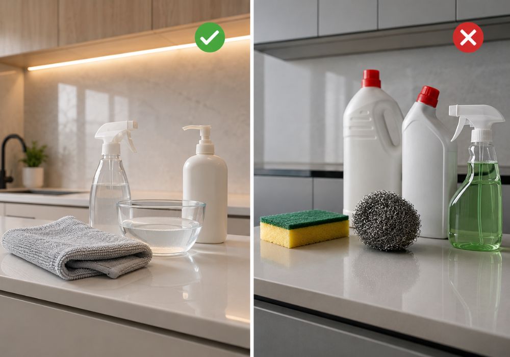 Cách bảo quản tủ bếp gỗ công nghiệp 